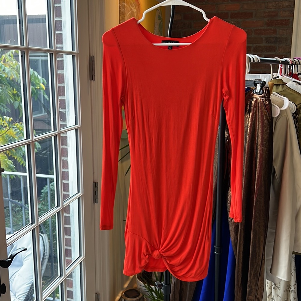 JLUXLABEL SIDE TWIST MINI DRESS- S